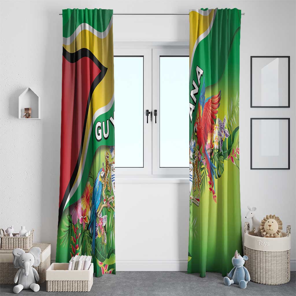 Guyana Republic Day Window Curtain Happy Mashramani Flag Style