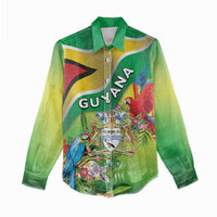 Guyana Republic Day Women Casual Shirt Happy Mashramani Flag Style