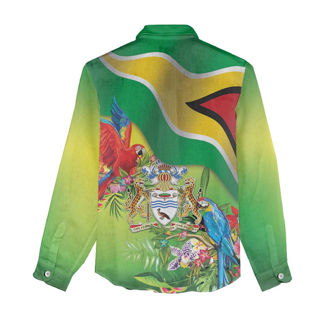 Guyana Republic Day Women Casual Shirt Happy Mashramani Flag Style