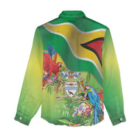 Guyana Republic Day Women Casual Shirt Happy Mashramani Flag Style