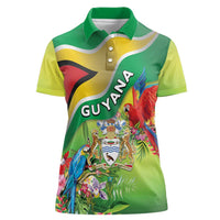 Guyana Republic Day Women Polo Shirt Happy Mashramani Flag Style