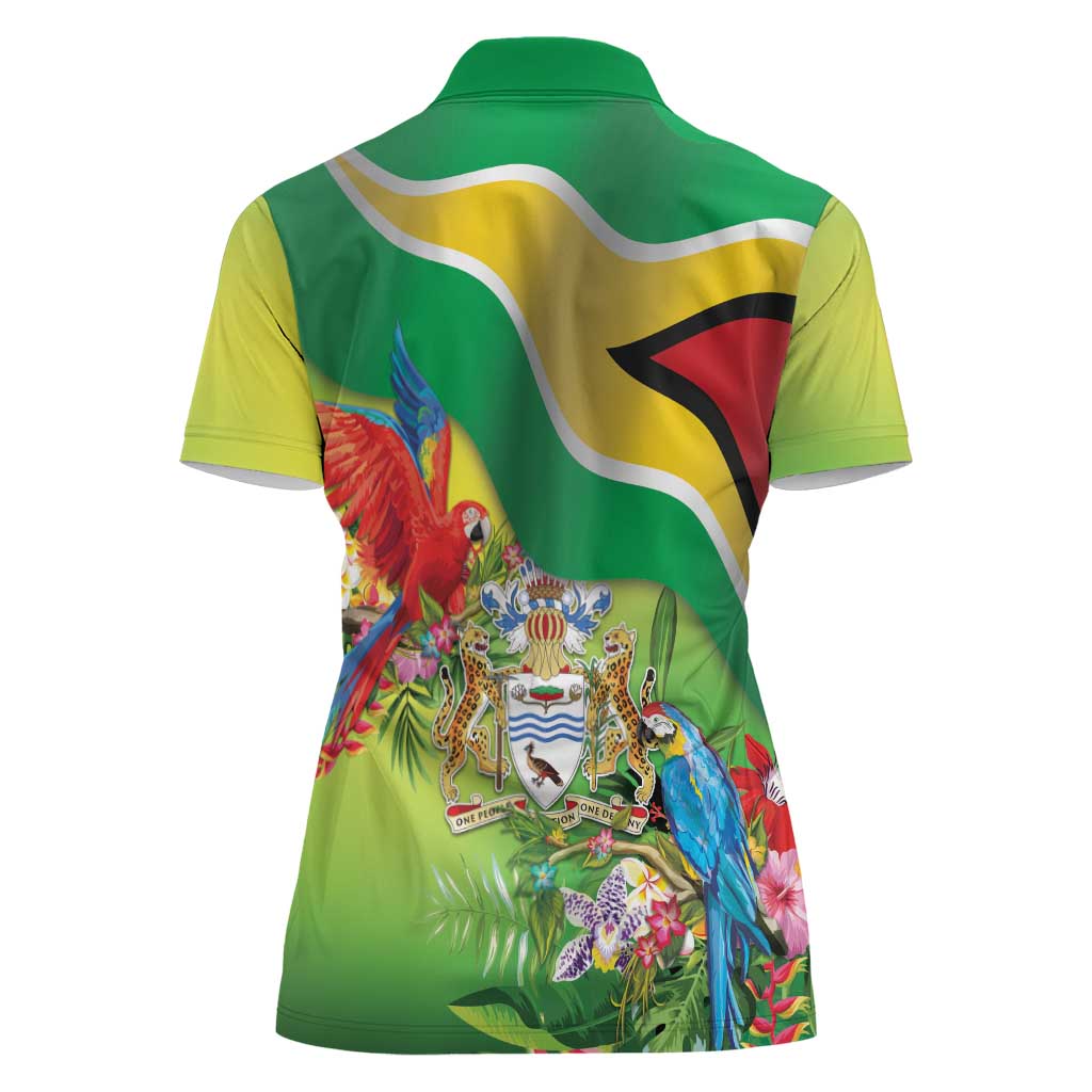 Guyana Republic Day Women Polo Shirt Happy Mashramani Flag Style