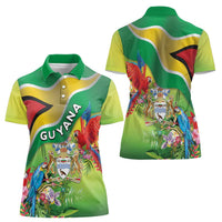 Guyana Republic Day Women Polo Shirt Happy Mashramani Flag Style