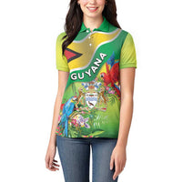 Guyana Republic Day Women Polo Shirt Happy Mashramani Flag Style