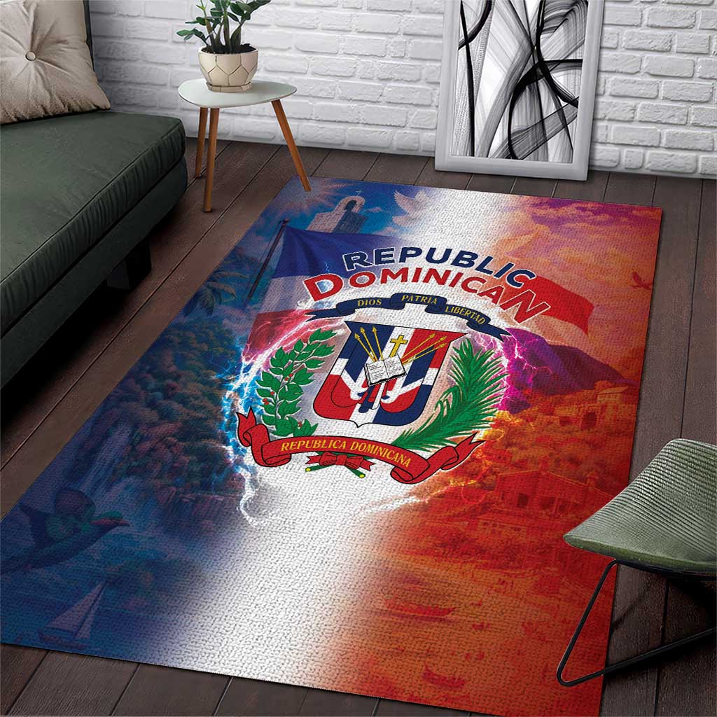 Dominican Republic Area Rug Happy Independence Day