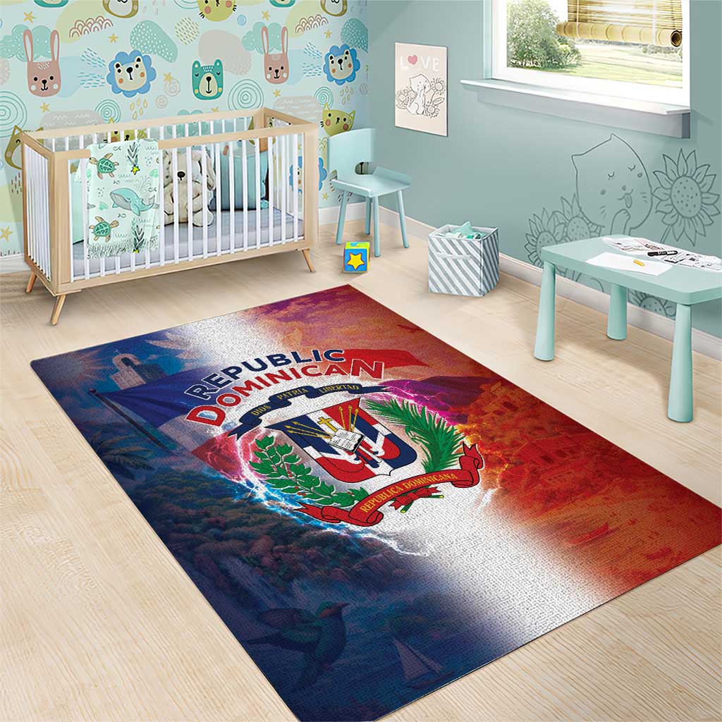 Dominican Republic Area Rug Happy Independence Day
