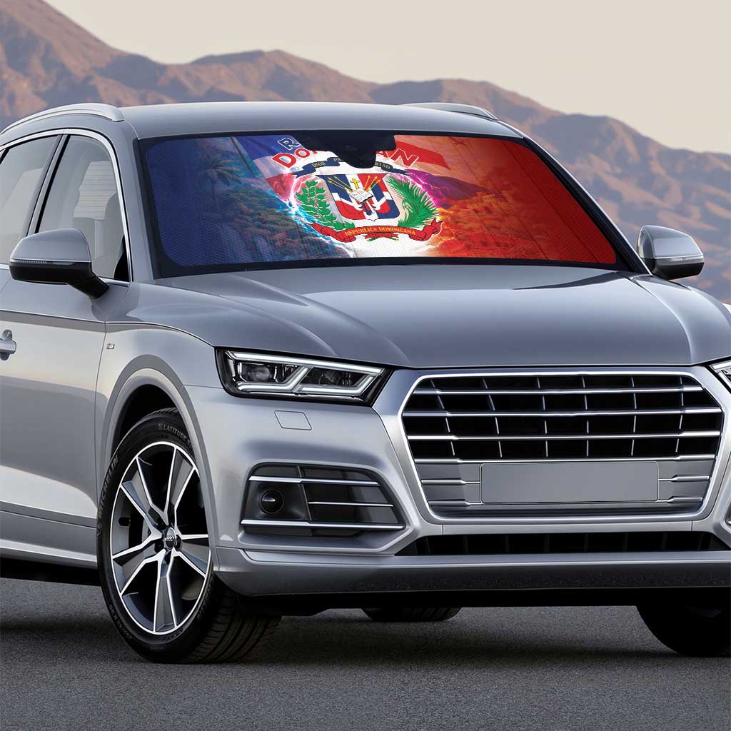 Dominican Republic Auto Sun Shade Happy Independence Day