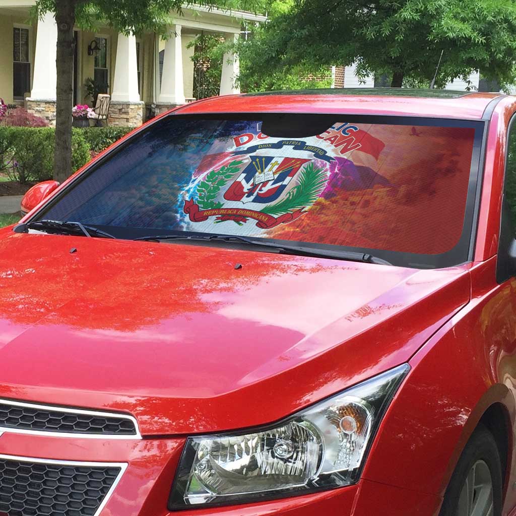 Dominican Republic Auto Sun Shade Happy Independence Day