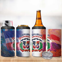 Dominican Republic 4 in 1 Can Cooler Tumbler Happy Independence Day