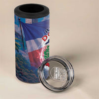 Dominican Republic 4 in 1 Can Cooler Tumbler Happy Independence Day