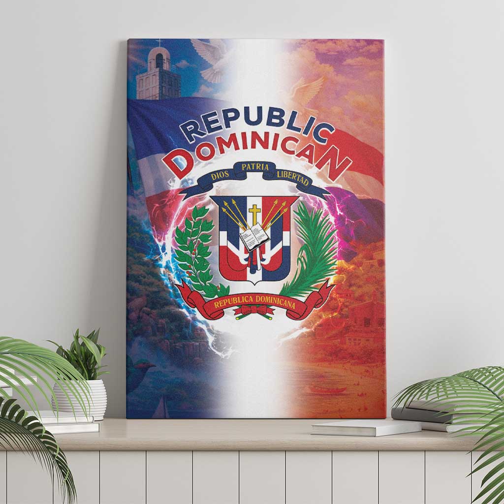 Dominican Republic Canvas Wall Art Happy Independence Day