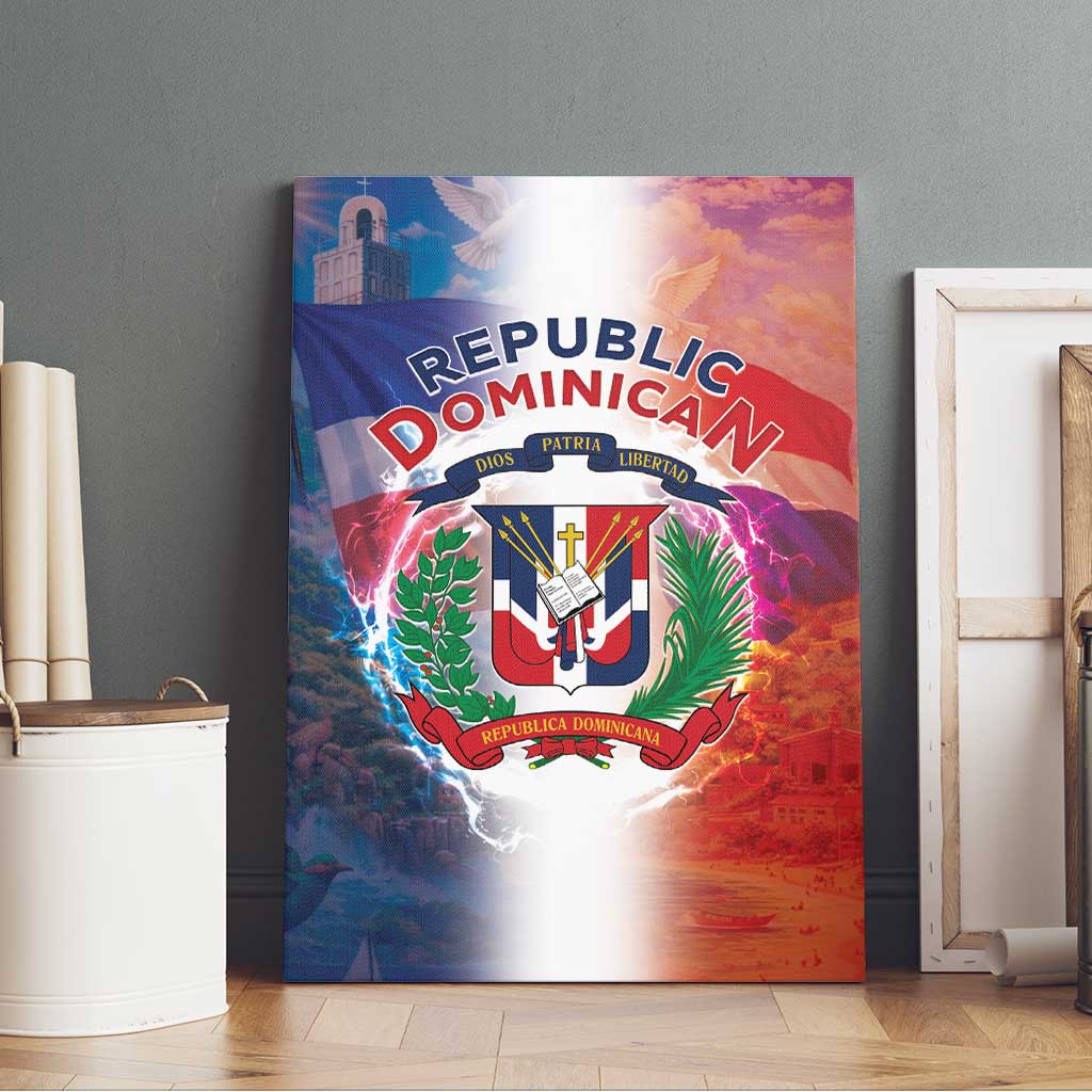 Dominican Republic Canvas Wall Art Happy Independence Day