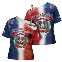 Dominican Republic Cross Shoulder Shirt Happy Independence Day