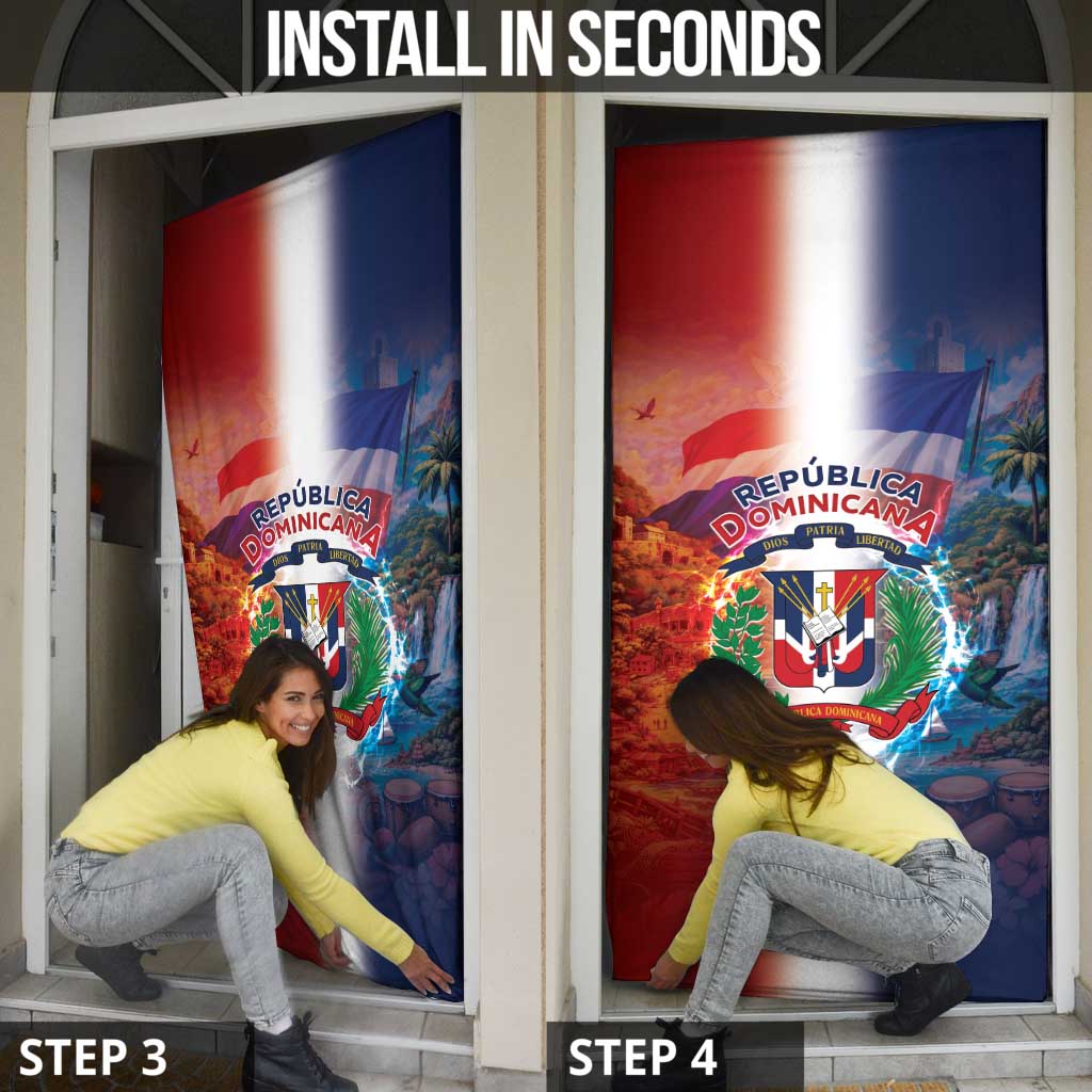 Dominican Republic Door Cover Happy Independence Day