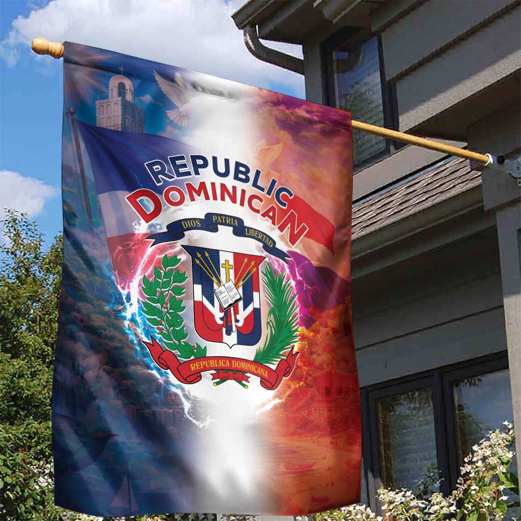 Dominican Republic Garden Flag Happy Independence Day