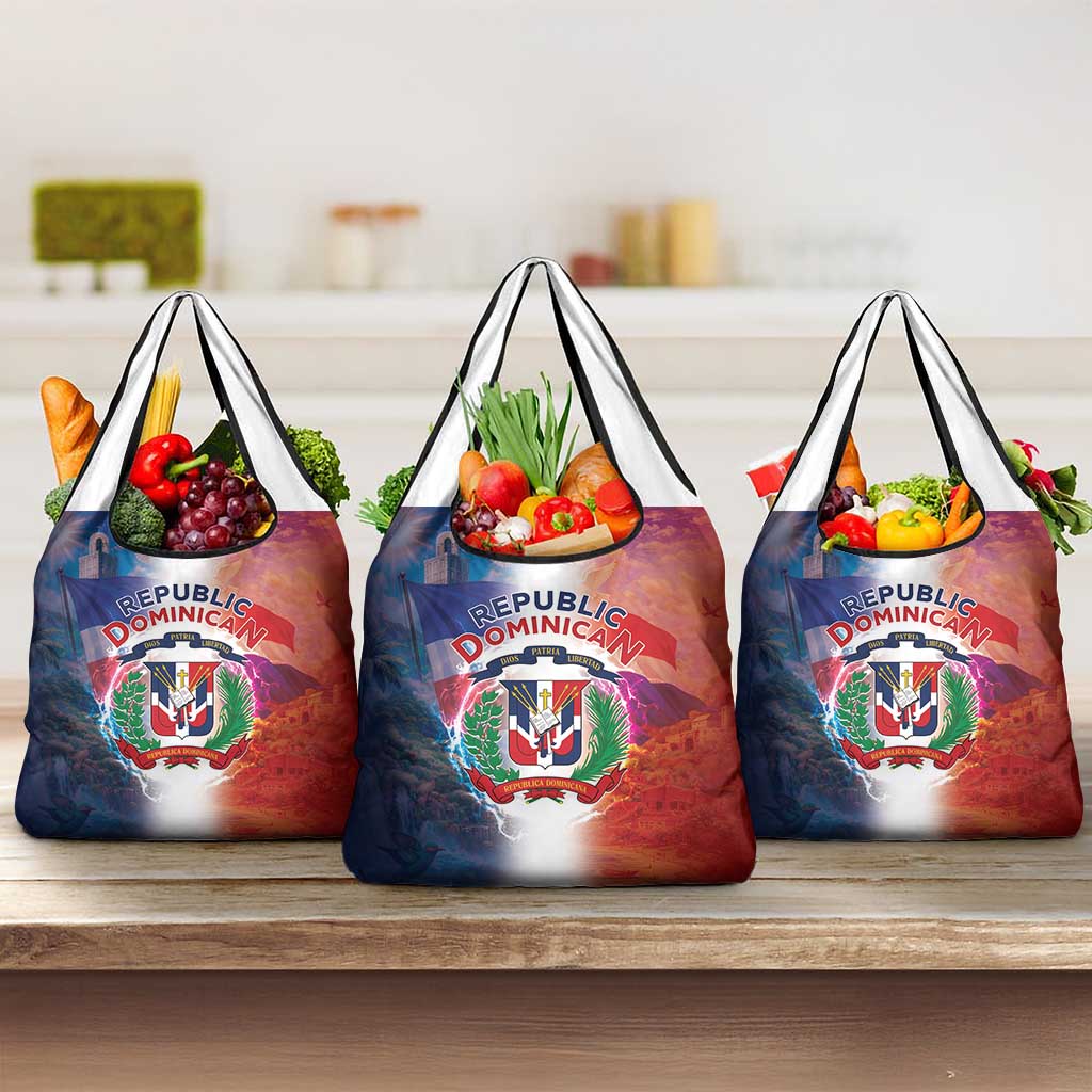 Dominican Republic Grocery Bag Happy Independence Day