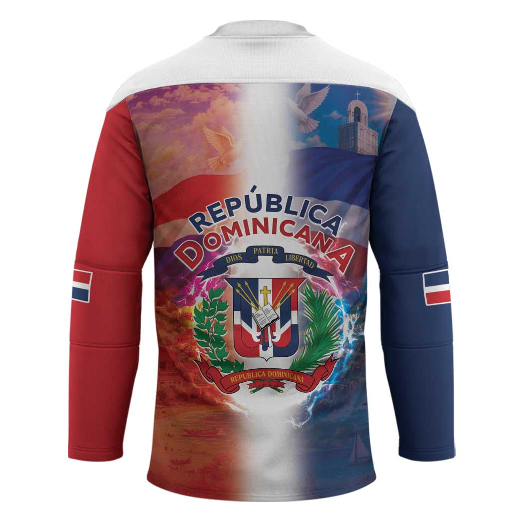 Dominican Republic Hockey Jersey Happy Independence Day