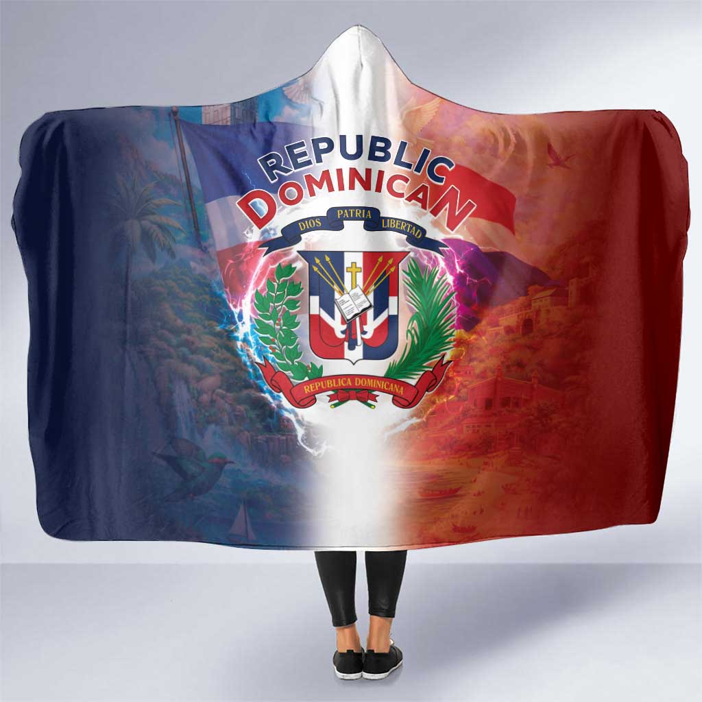Dominican Republic Hooded Blanket Happy Independence Day