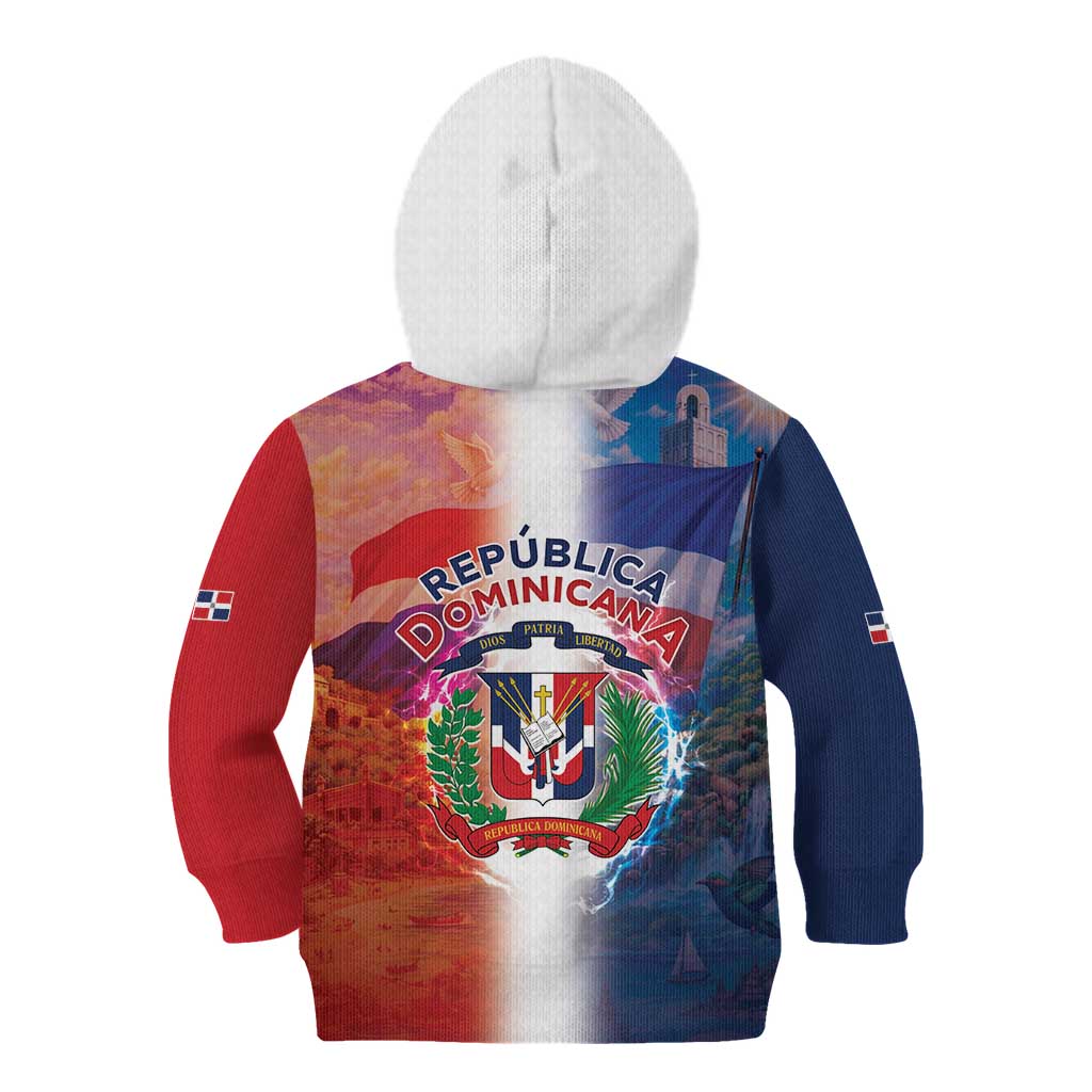 Dominican Republic Kid Hoodie Happy Independence Day
