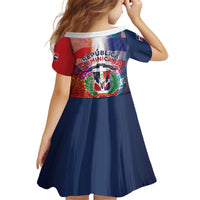 Dominican Republic Kid Short Sleeve Dress Happy Independence Day