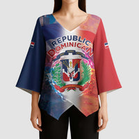 Dominican Republic Kimono Sleeve Blouse Happy Independence Day