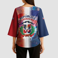 Dominican Republic Kimono Sleeve Blouse Happy Independence Day