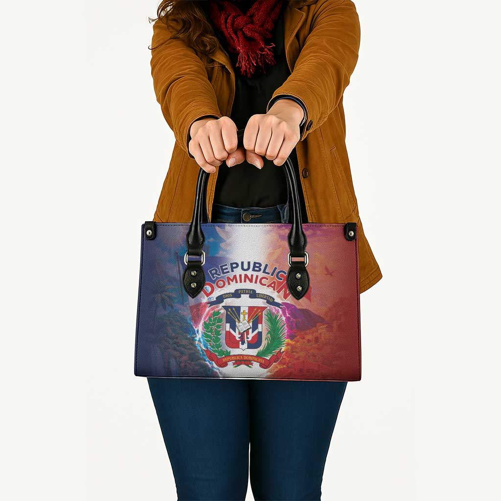 Dominican Republic Leather Bag Happy Independence Day
