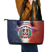 Dominican Republic Leather Tote Bag Happy Independence Day