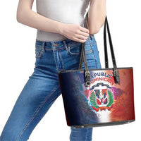 Dominican Republic Leather Tote Bag Happy Independence Day