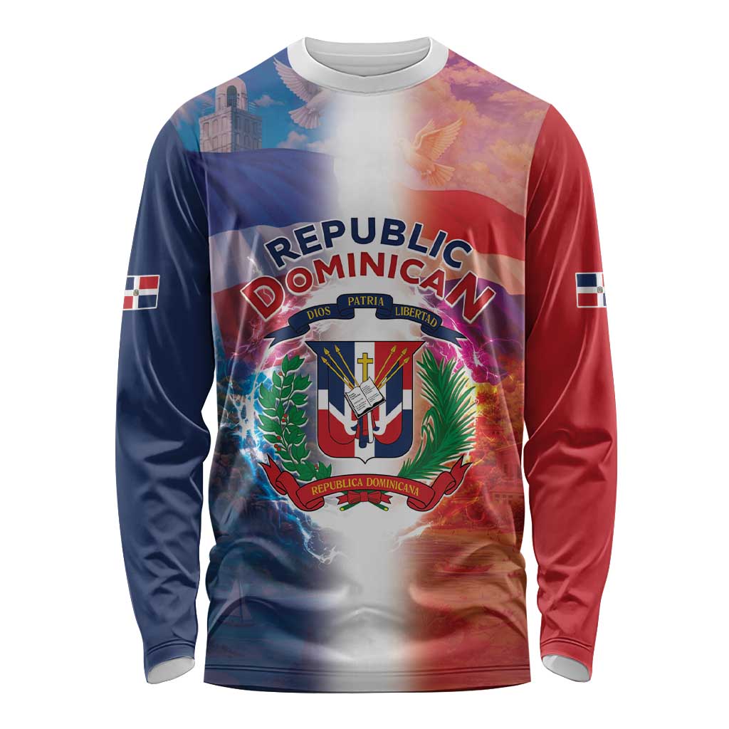 Dominican Republic Long Sleeve Shirt Happy Independence Day