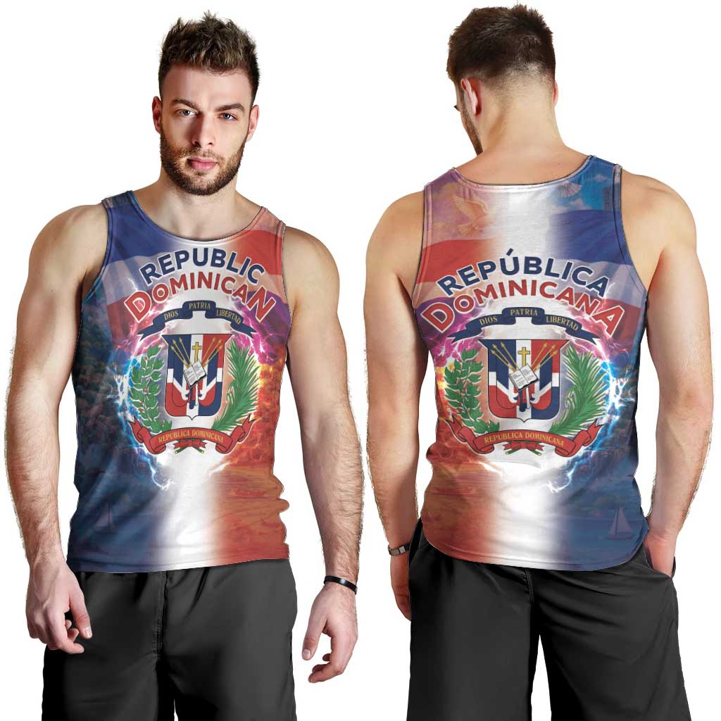 Dominican Republic Men Tank Top Happy Independence Day