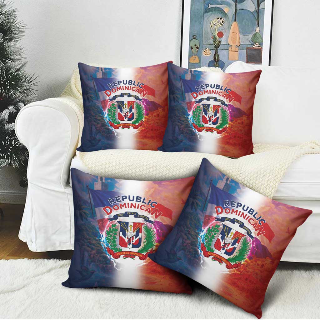 Dominican Republic Pillow Cover Happy Independence Day