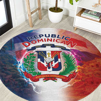 Dominican Republic Round Carpet Happy Independence Day
