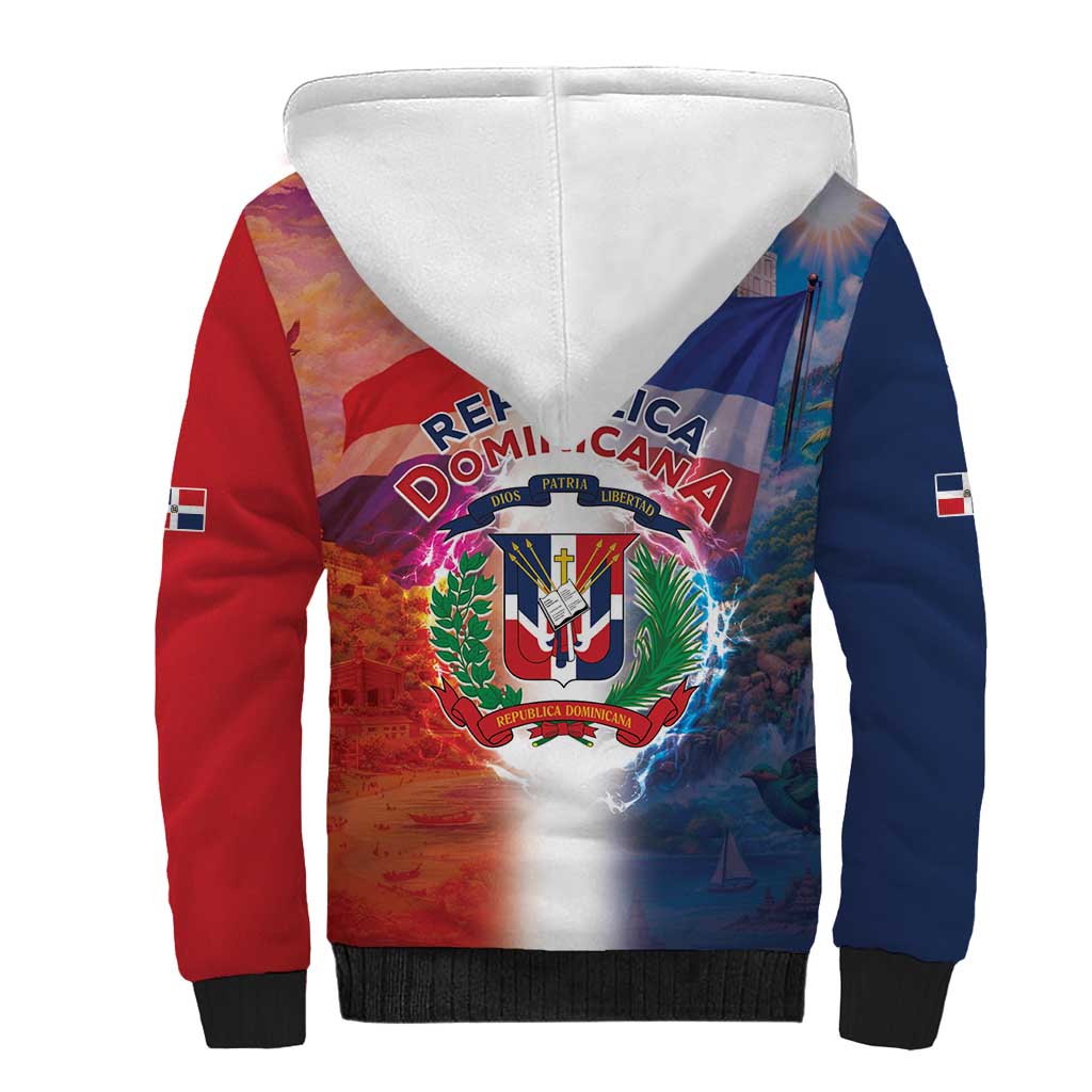Dominican Republic Sherpa Hoodie Happy Independence Day