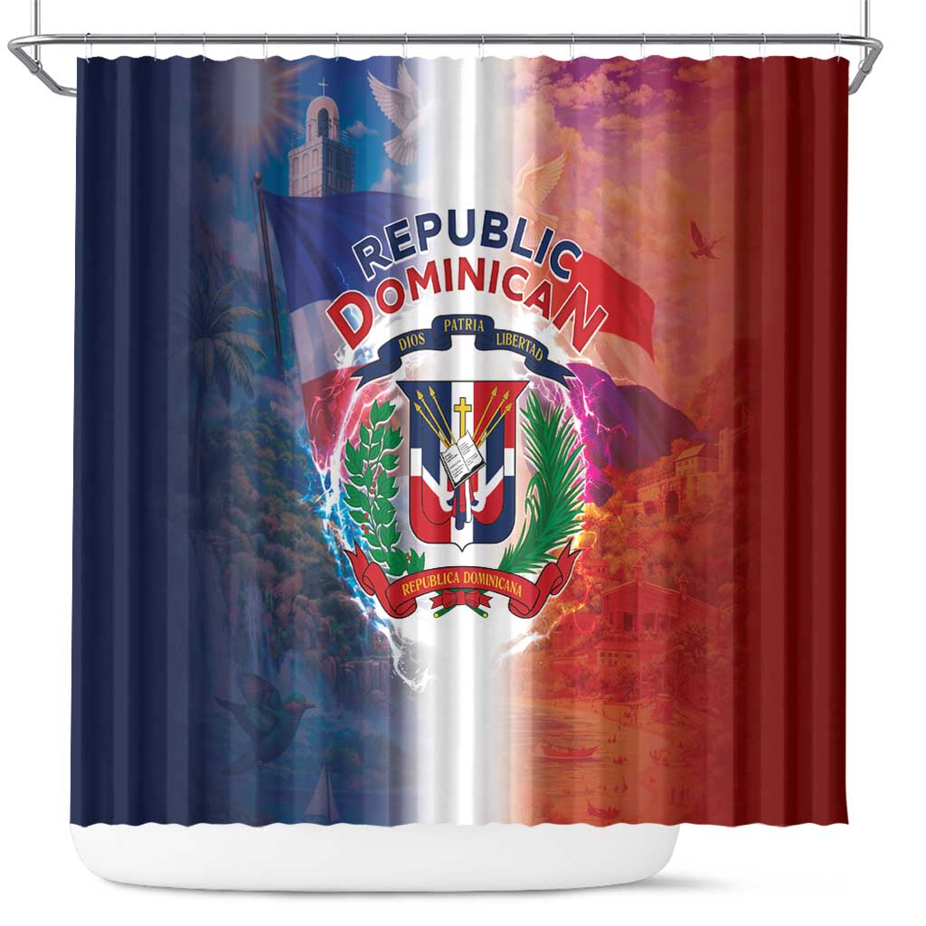 Dominican Republic Shower Curtain Happy Independence Day