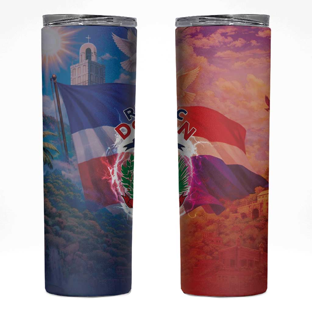 Dominican Republic Skinny Tumbler Happy Independence Day
