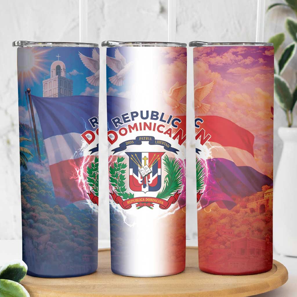 Dominican Republic Skinny Tumbler Happy Independence Day