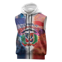 Dominican Republic Sleeveless Zip Hoodie Happy Independence Day