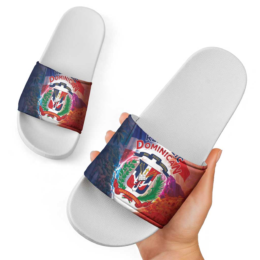 Dominican Republic Slide Sandals Happy Independence Day