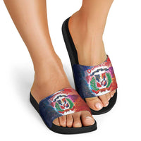 Dominican Republic Slide Sandals Happy Independence Day