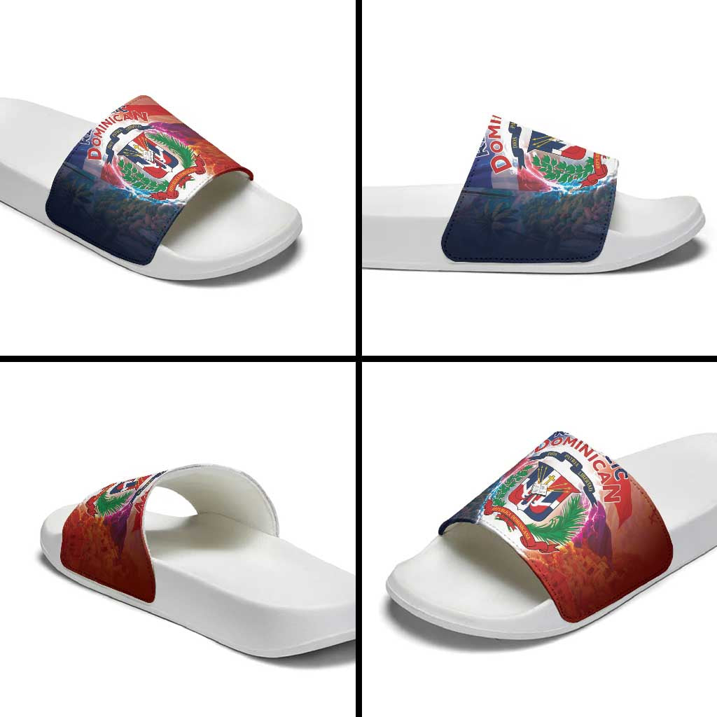 Dominican Republic Slide Sandals Happy Independence Day