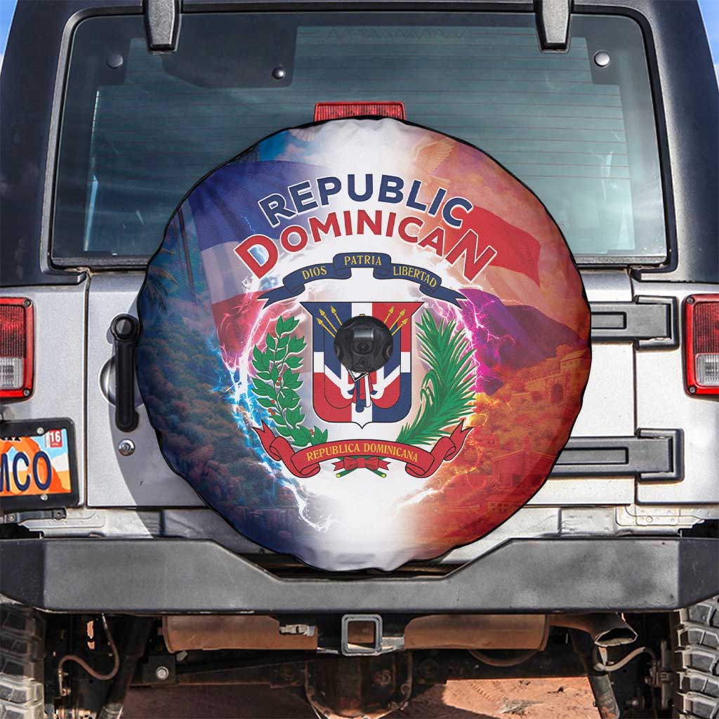 Dominican Republic Spare Tire Cover Happy Independence Day