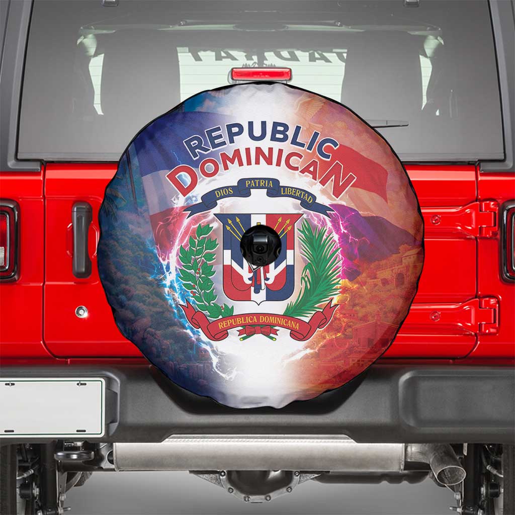 Dominican Republic Spare Tire Cover Happy Independence Day