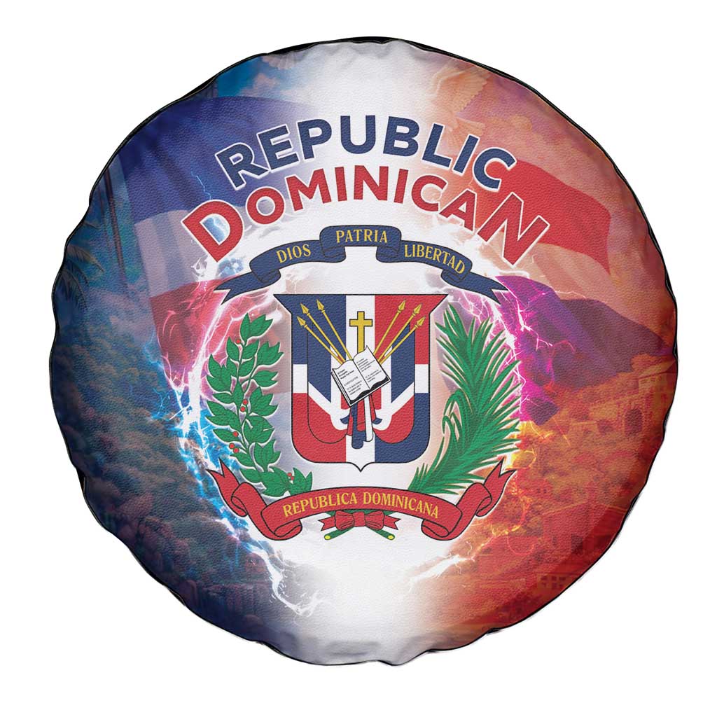 Dominican Republic Spare Tire Cover Happy Independence Day