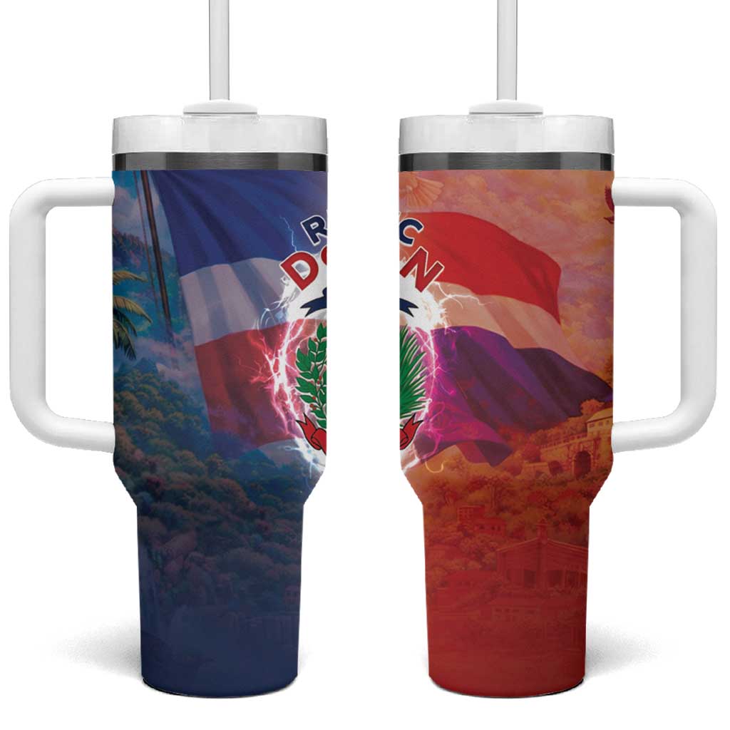 Dominican Republic Tumbler With Handle Happy Independence Day