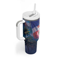 Dominican Republic Tumbler With Handle Happy Independence Day