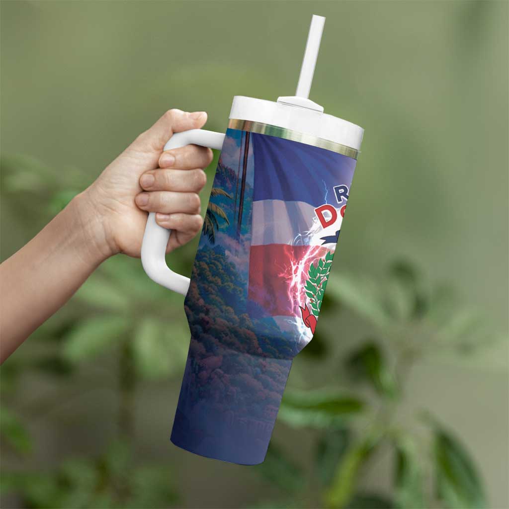Dominican Republic Tumbler With Handle Happy Independence Day