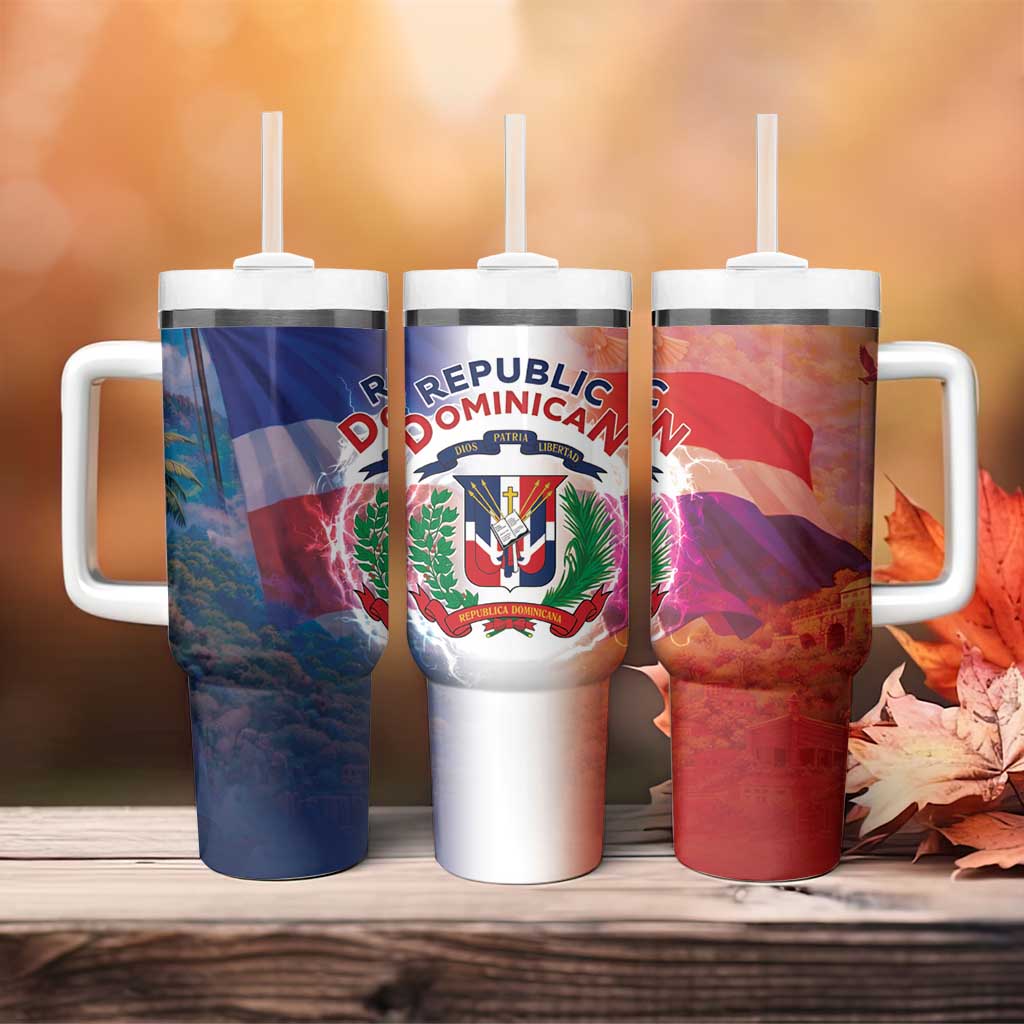 Dominican Republic Tumbler With Handle Happy Independence Day