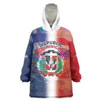 Dominican Republic Wearable Blanket Hoodie Happy Independence Day