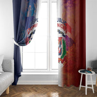 Dominican Republic Window Curtain Happy Independence Day